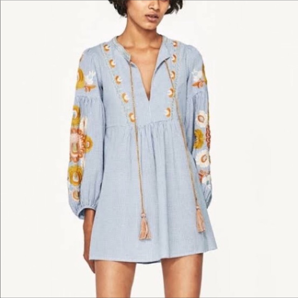 Zara long sleeve sundress